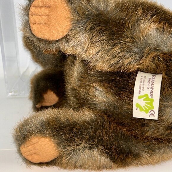 Folkmanis Hand Puppet Sitting Dog Brown Plush 14" with Back Pocket - Picture 10 of 15